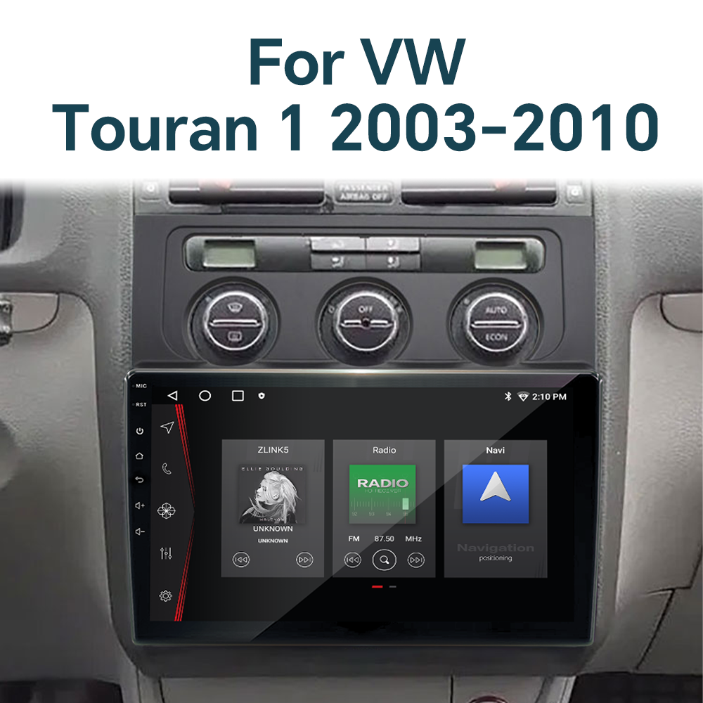 Customizable Android Car Radio DVD Player for VW Volkswagen Touran 1 2003-2010 Stereo Audio Car-play Navigation GPS DSP Camera