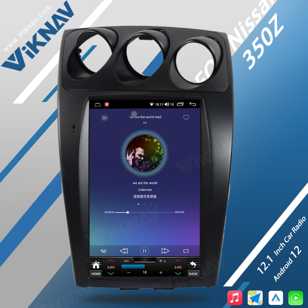 8+128GB Car Radio For Nissan 350Z Z33 2002-2007 Multimedia Player LCD Touch Screen Head Unit Stereo Android Auto Audio 2din wifi