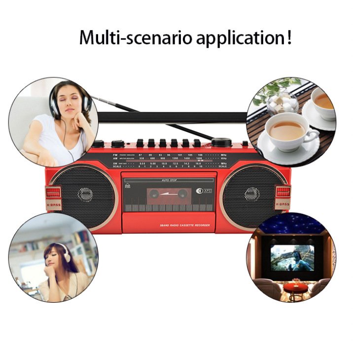Retro Tape Wireless radio Portable radio Cassette Player Stereo Multifunctional Recorder radio