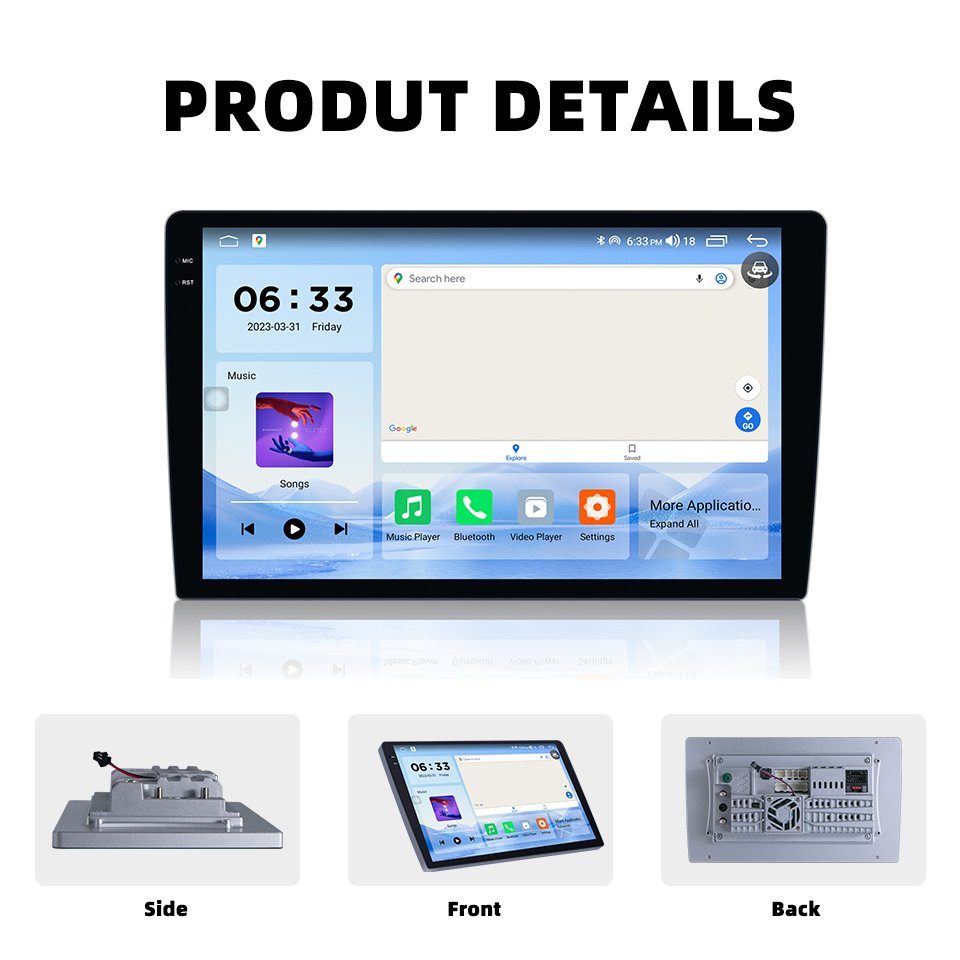 Factory OEM Universal Android Car Player Touch Screen Stereo 2 Din Car Player USB BT WIFI 9 "Carplay Android Car Radio