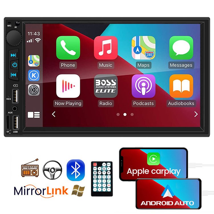 7 inch 2 din car radio 6800 double USB touch screen car stereo mp5 dvd car player