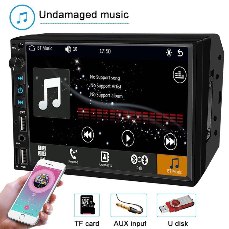 7 inch 2 din car radio 6800 double USB touch screen car stereo mp5 dvd car player