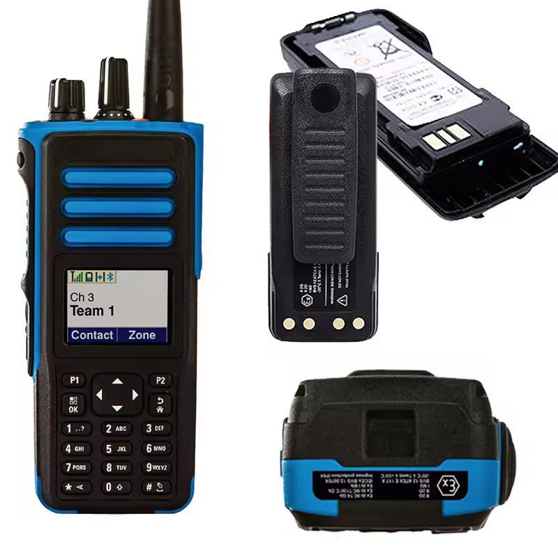 ATEX Explosion-Proof DGP8550Ex Two-Way Radio Handheld UHF VHF IP68 Bluetooth Walkie-Talkie GPS 10km Ran GSM Sim Card 5km Covera