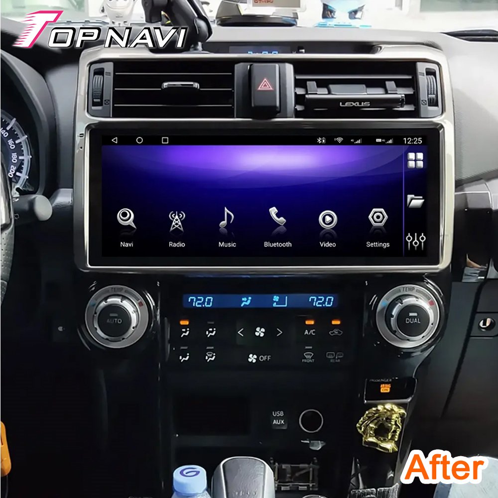 Touch screen Android car radio for TOYOTA 4Runner 2009 - 2022 car stereo video GPS multimedia player with carplay DSP GREY COLOR