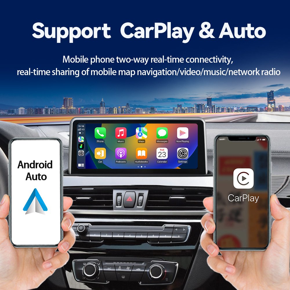 LELV Android 14 Car Radio Wireless Carplay Android Auto Gps Navi Multimedia Player For Bmw X1 F48 E84 2012-2017
