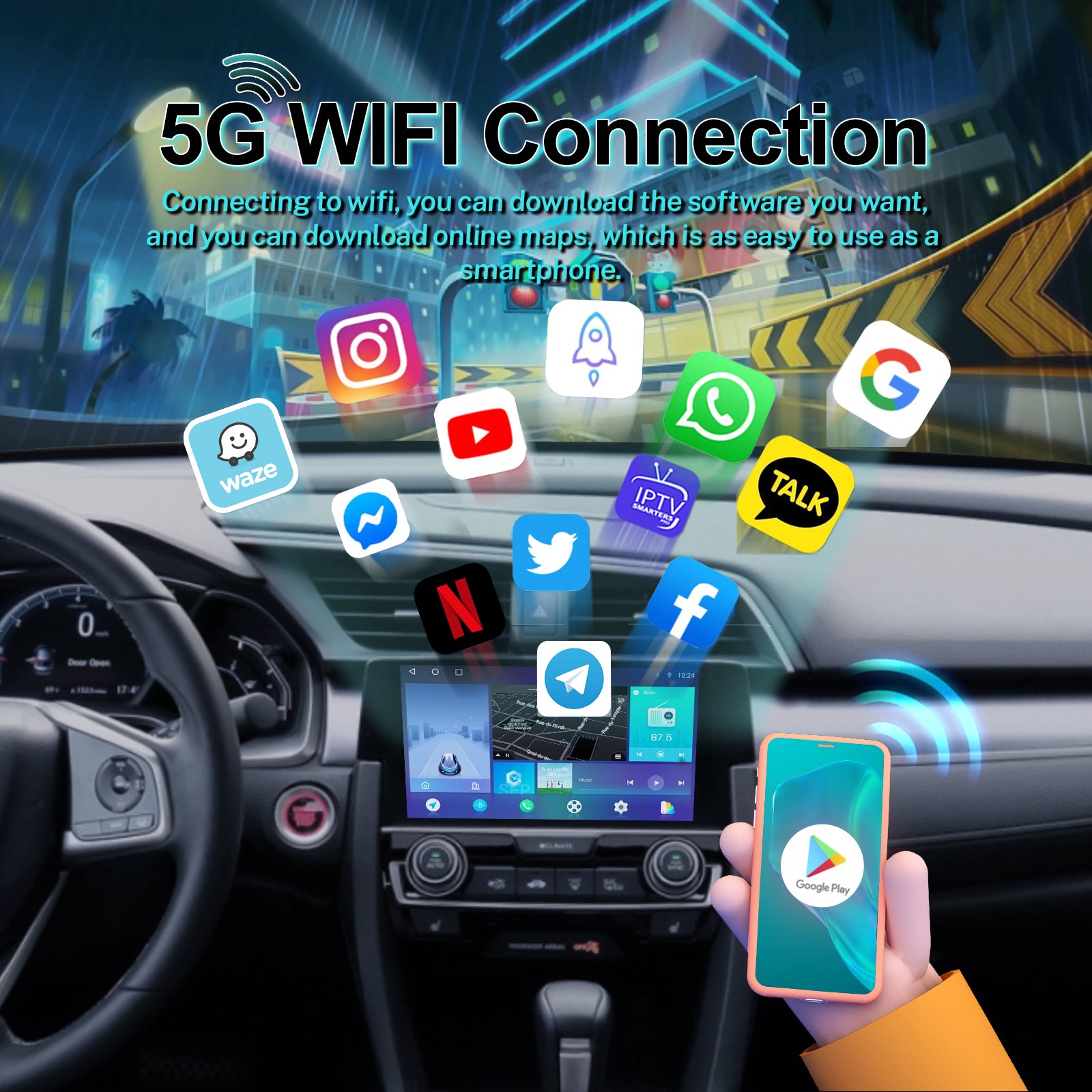 Simple Soft & KS 4 Core TS7 2+32g Support Dashboard Android 12 9" navigation Car Stereo Car DVD Player for Civic 2016-2020