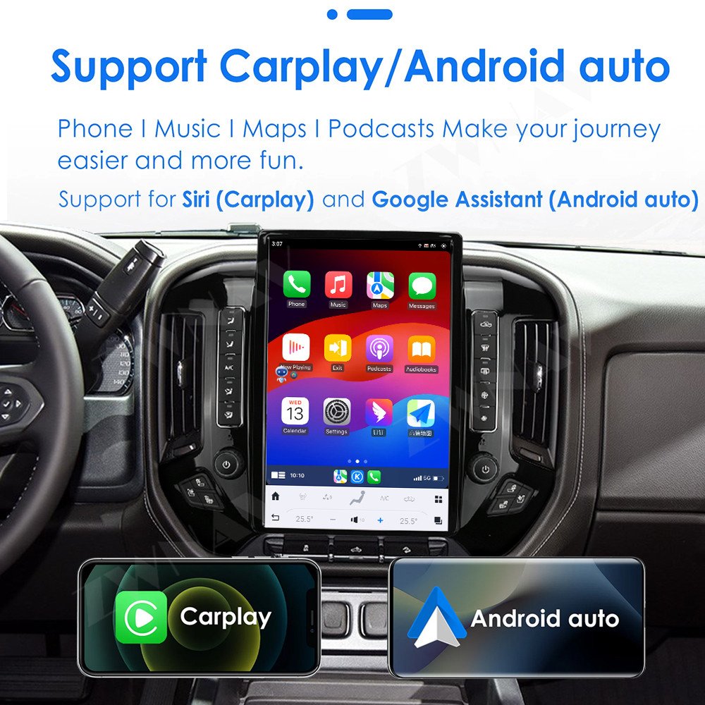 ZWNAV 14.4" Android 13 Car Radio For Chevrolet Silverado GMC Sierra 2014-2019 Auto Stereo Upgrade Touch Screen GPS Navigation