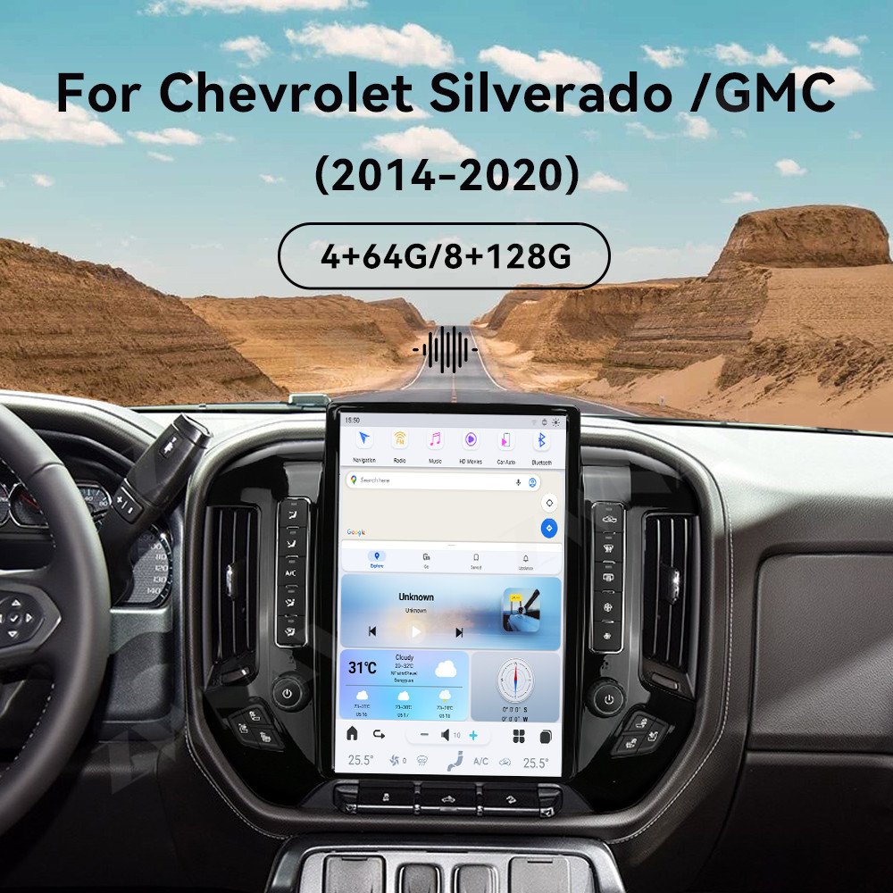 ZWNAV 14.4" Android 13 Car Radio For Chevrolet Silverado GMC Sierra 2014-2019 Auto Stereo Upgrade Touch Screen GPS Navigation