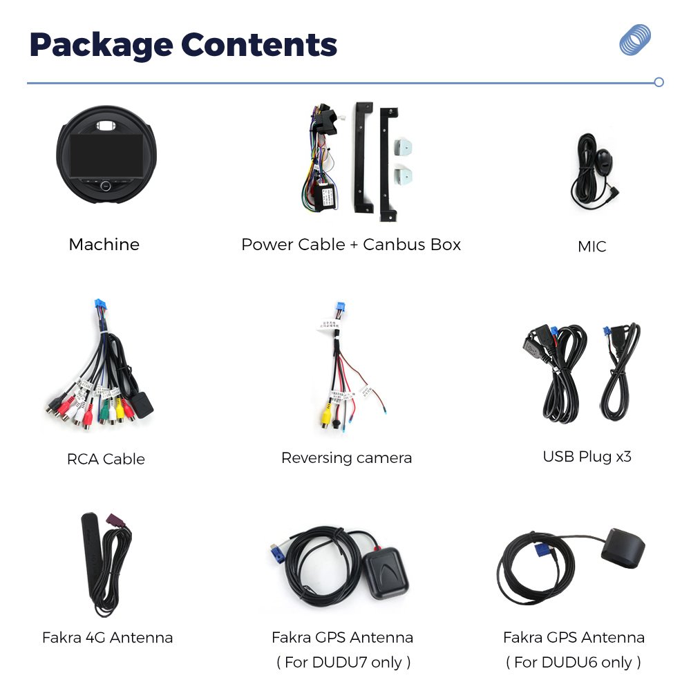 DUDUAUTO Car Radio For BMW Mini Cooper F55 F56 F60 2014-2020 Multimedia Player Stereo Carplay