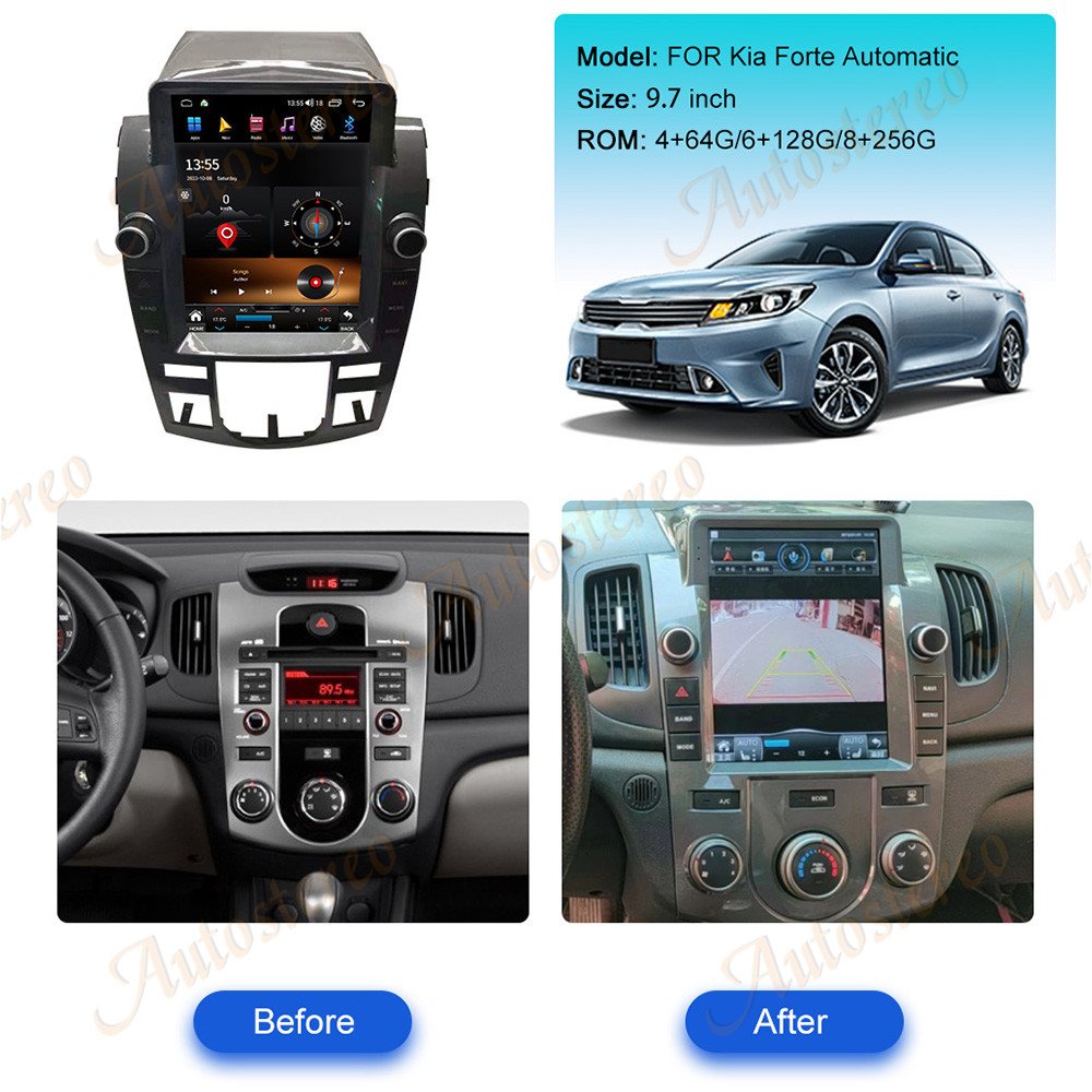 6G+128GB Android 10.0 For KIA Forte Cerato 2008-2012 Radio Carplay GPS Navigation Auto Stereo HeadUnit Multimedia Player Tape 4G