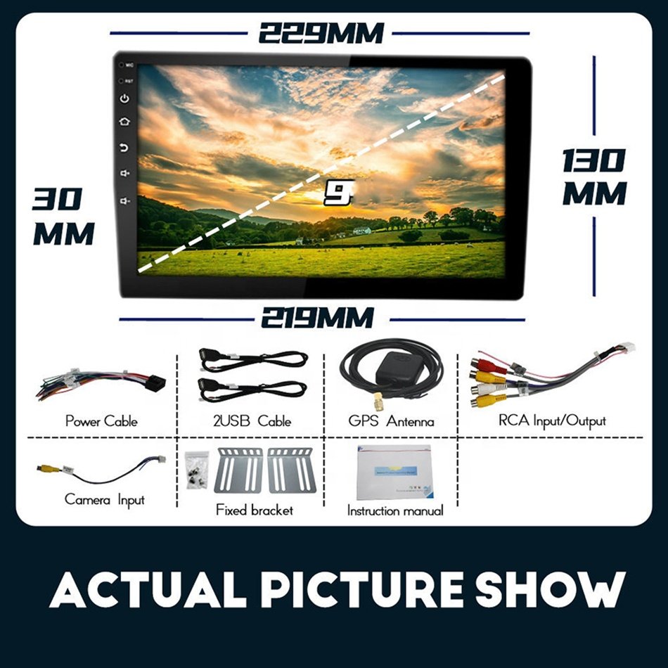 Very Nice 10 Inch Radio Tuner High Precision Touch Screen Car Display