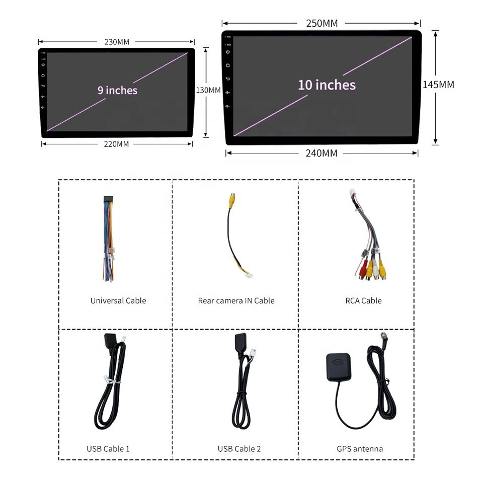 Very Nice 10 Inch Radio Tuner High Precision Touch Screen Car Display