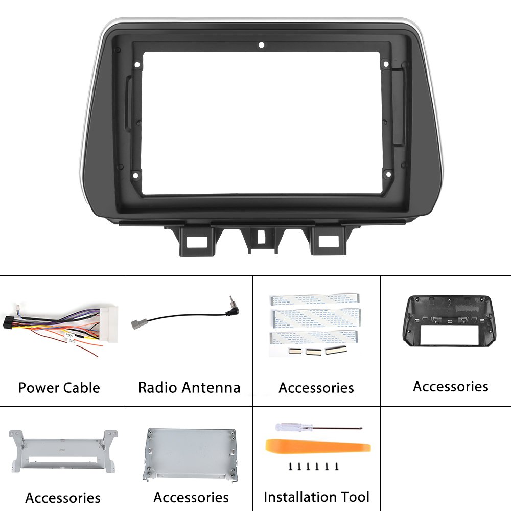 Podofo 9'' Android Dashboard Panel For Hyundai TUCSON 2018-2019 Car Radio Frame Fascia Special Panel Trim