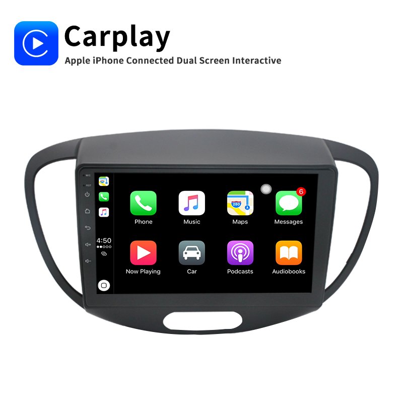 4G +64G QLED 4G LTE Carplay Android 10 Car Radio For Hyundai i10 2007-2013 Navigation RDS 4G WIFI Audio GPS navigation