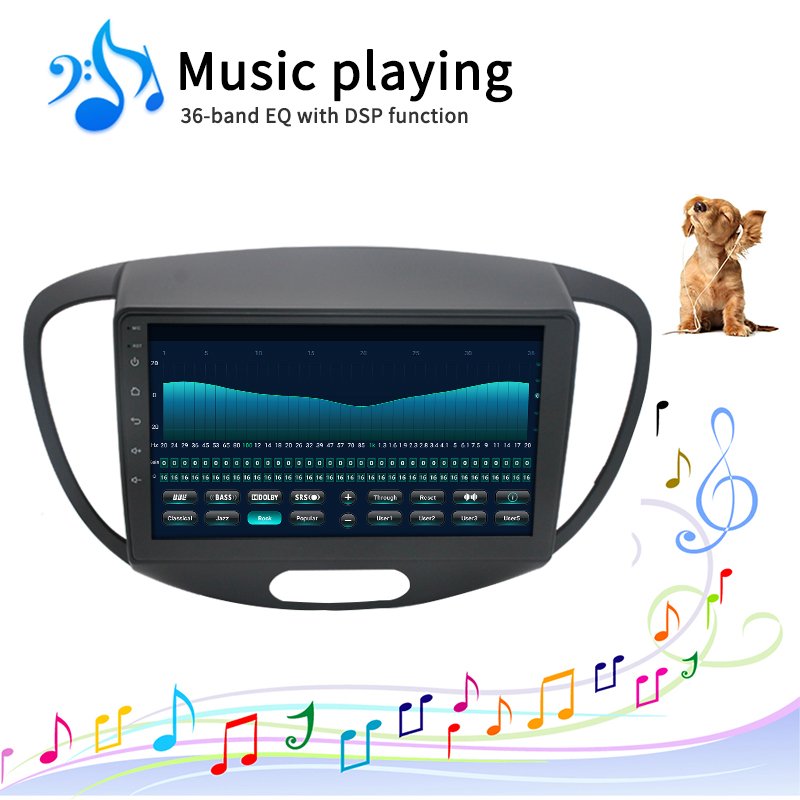 4G +64G QLED 4G LTE Carplay Android 10 Car Radio For Hyundai i10 2007-2013 Navigation RDS 4G WIFI Audio GPS navigation