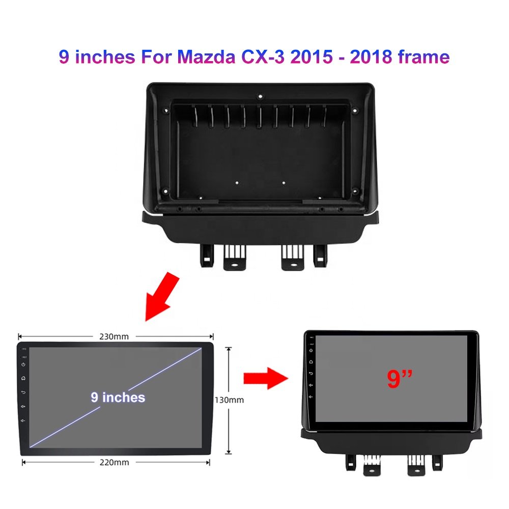 Jmance 9 Inch For Mazda Cx-3 2015 2016 2017 2018 Frame Android Car Audio System Auto Radio Double Din Stereo Carplay