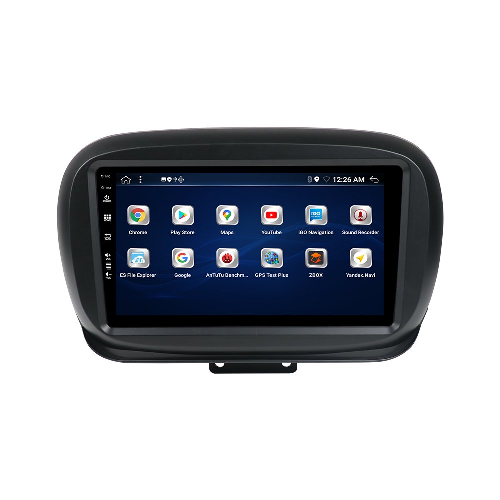 Car Audio Car DVD Player Android13 1Din 9'' Multimedia Touch Screen GPS Navigation Rear Camera for Fiat 500X