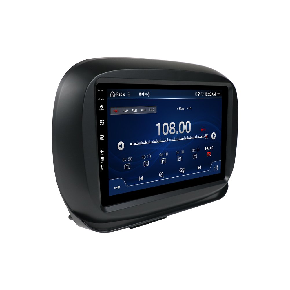 Car Audio Car DVD Player Android13 1Din 9'' Multimedia Touch Screen GPS Navigation Rear Camera for Fiat 500X