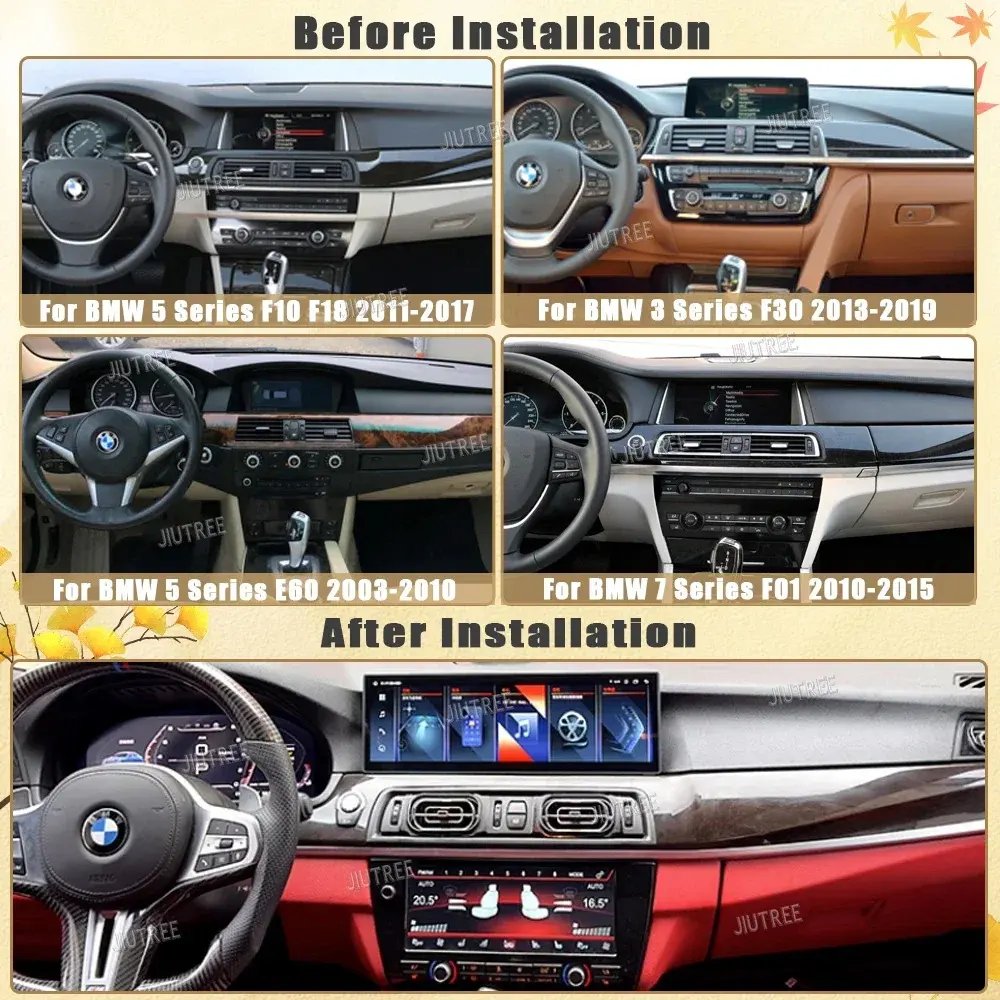 14.9 Inch Android 13 Car Radio For BMW 5 Series F10 F11 2010-2017 Large Long Screen Carplay Auto GPS Navigation Stereo Headunit