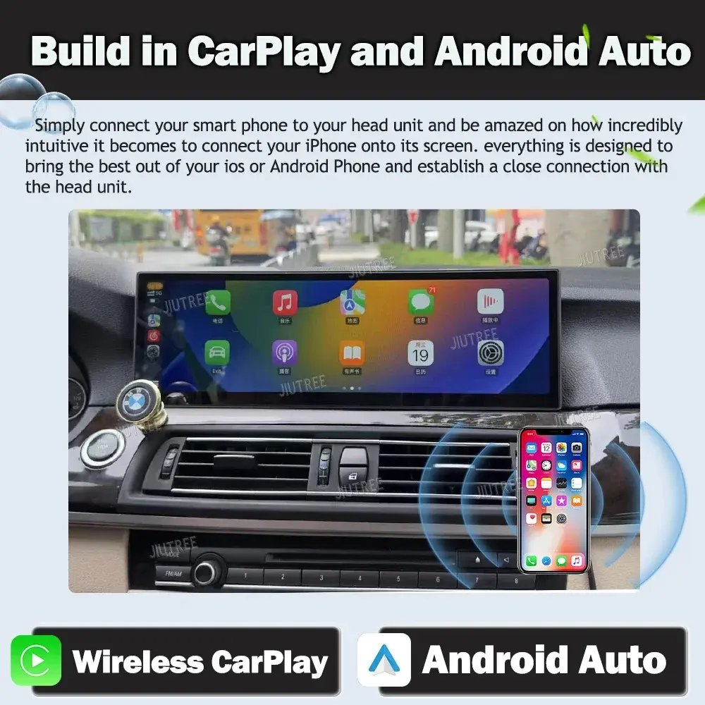14.9 Inch Android 13 Car Radio For BMW 5 Series F10 F11 2010-2017 Large Long Screen Carplay Auto GPS Navigation Stereo Headunit