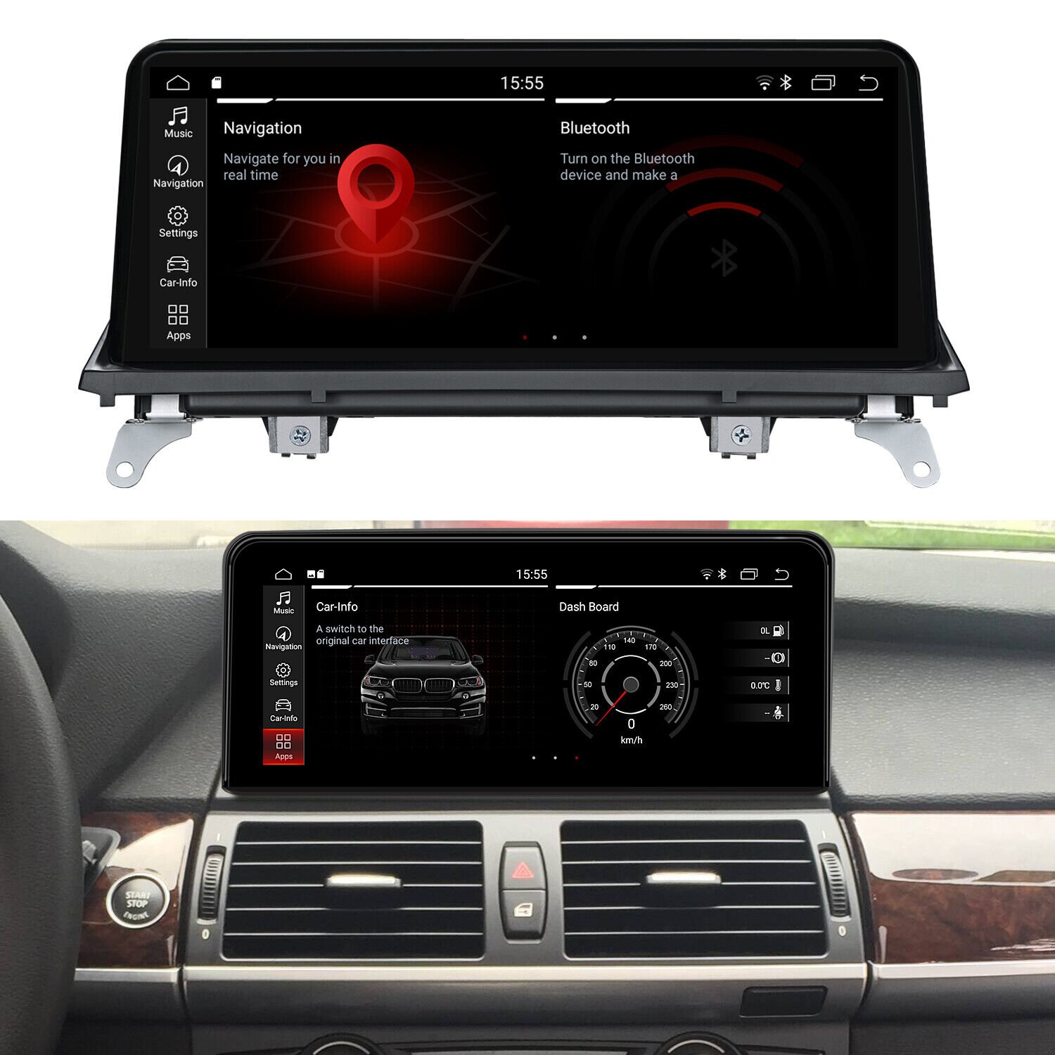 10.25 Inch 8g 128g car multimedia system android Car Auto Touch Screen audio GPS DVD player for bmw x5 e70 x6 e71 08-13 cic ccc