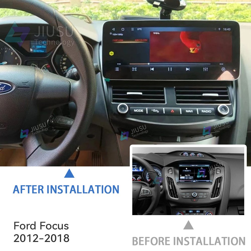 12.3' Android Car Radio GPS Navigation DVD Player Stereo Multimedia System for Ford Focus 2012-2018 with Carplay DSP DAB