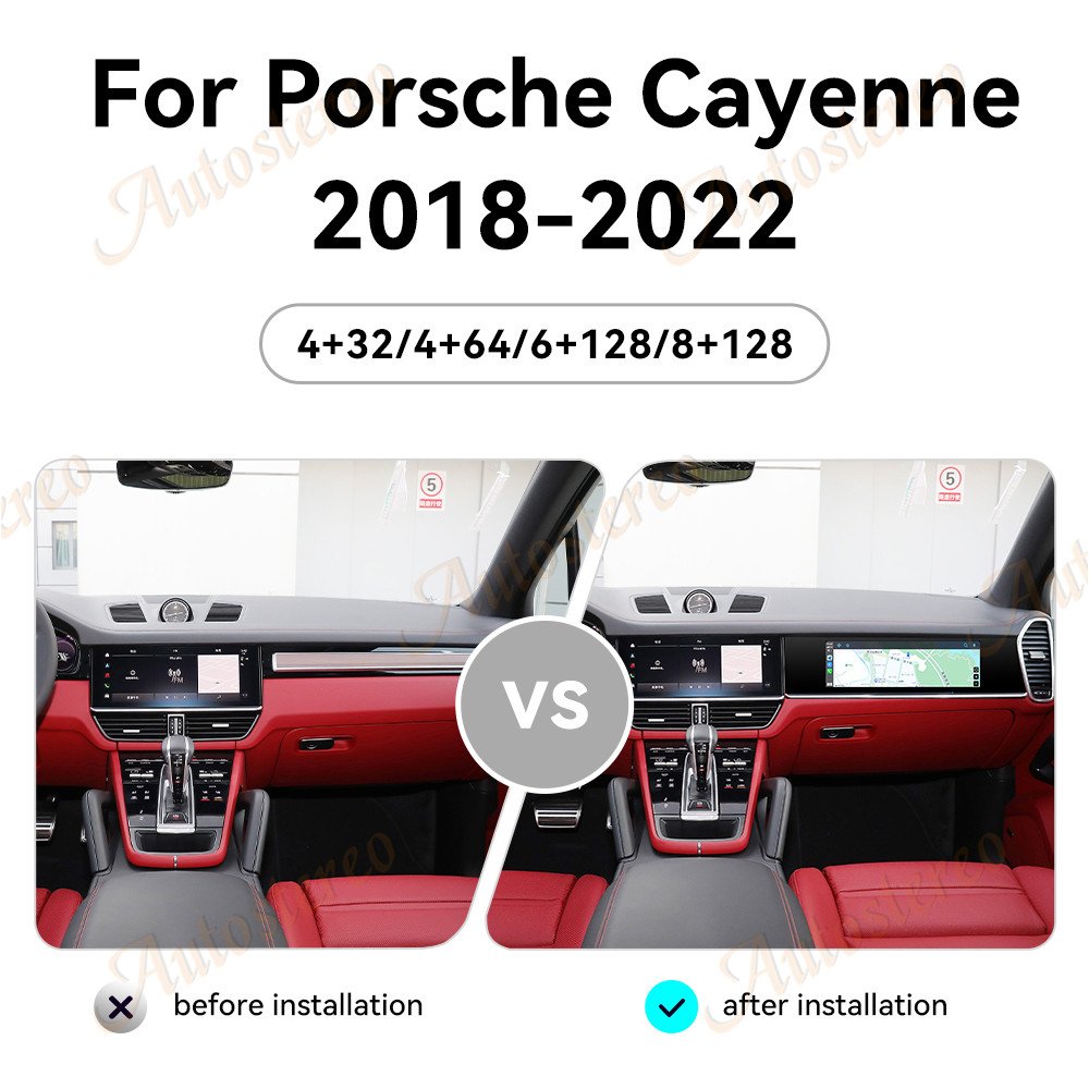 14 inch Android 13.0 For Porsche Cayenne 2018-2022 Car Radio GPS Navigation Multimedia Player Stereo Wireless Carplay