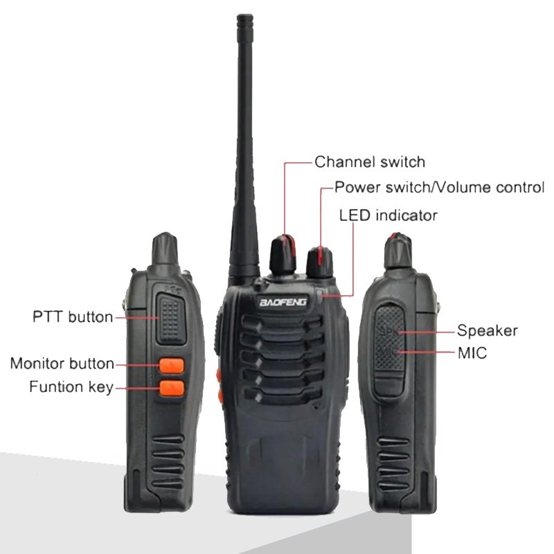 Made in China Baofeng BF888S Original 5W Portable Two-Way Radio BF-888SBF UHF 400-470MHZ Transceiver with Communication