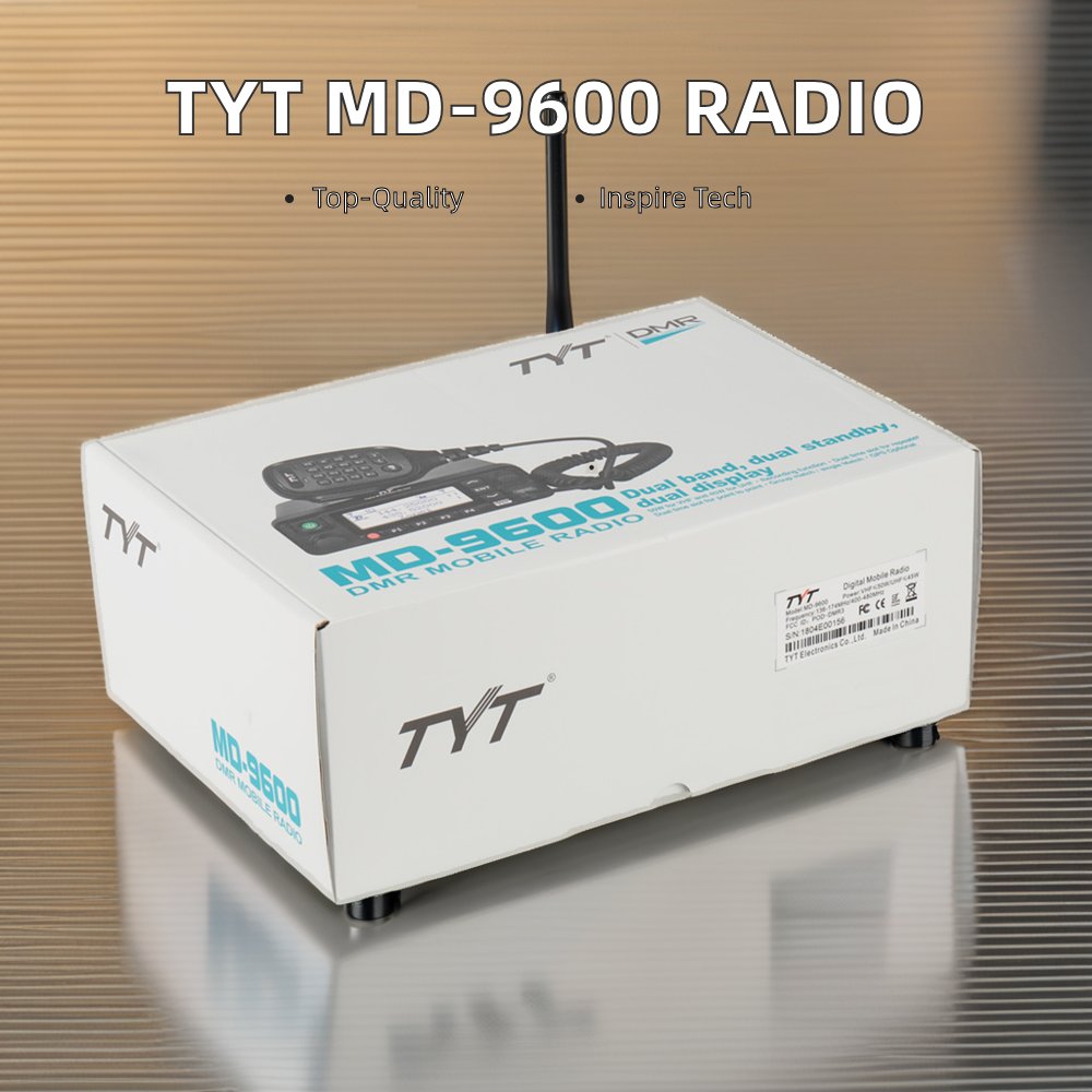 TYT MD-9600 Digital Mobile Radio 10km Talk Ran Walkie Talkie with DMR for Vehicle Mount Car Mounted Transceiver