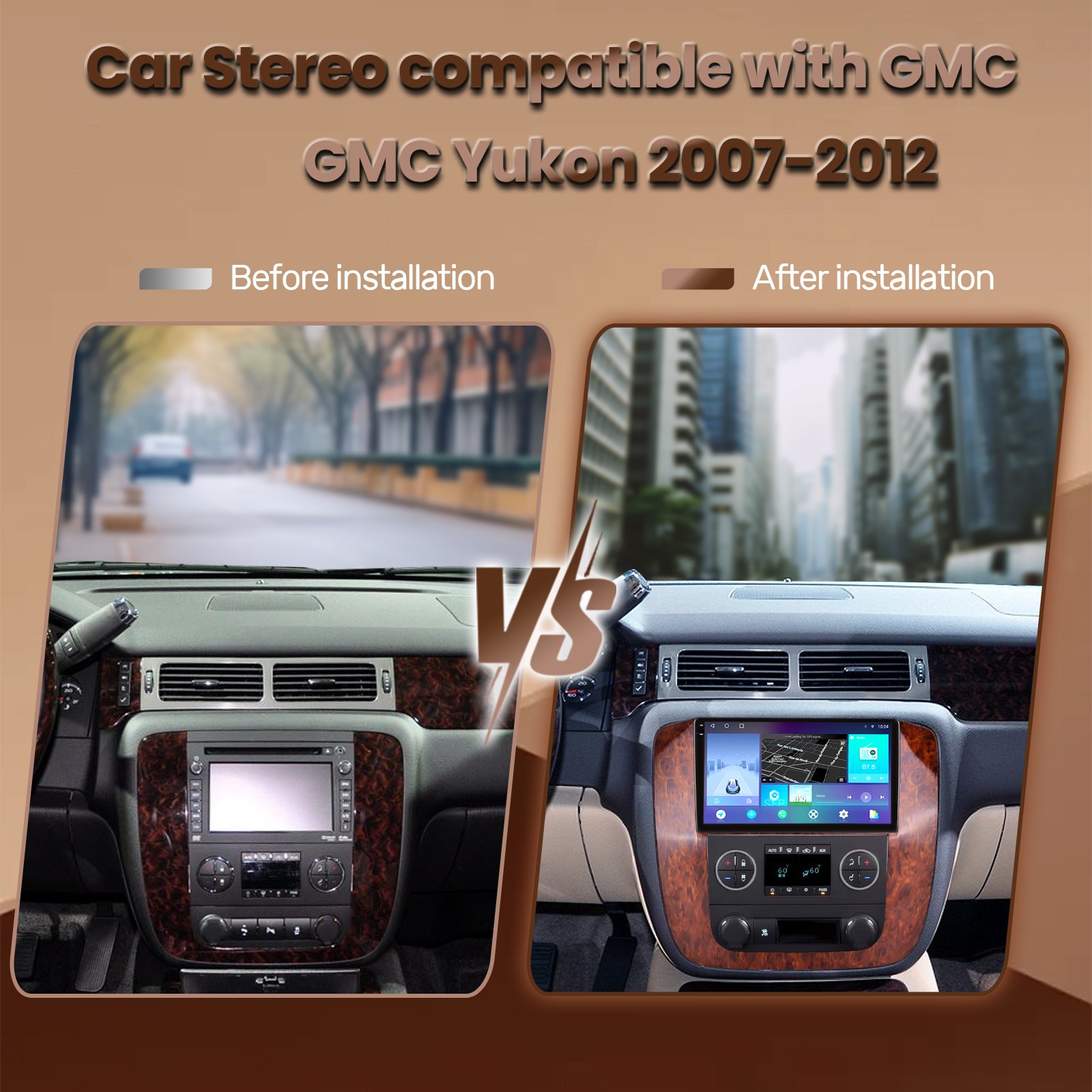 GMC YUKON Touch Radio 07-12 Car Gps Wifi Rear Camera Android Car Dvd Radio Android 12 Mp5 Player Support