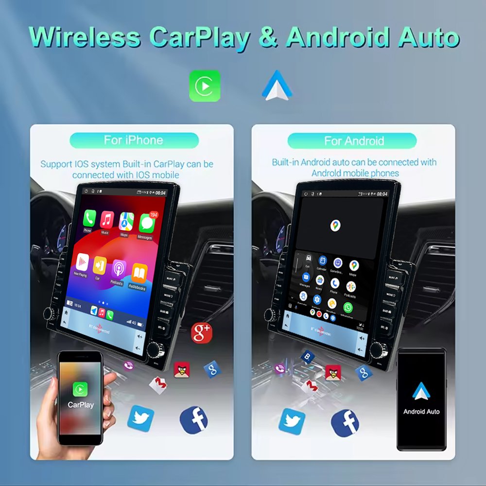 9.7" Tesla style Android Car Radio Universal Stereo 2 DIN Autoradio GPS Navigation Multimedia System
