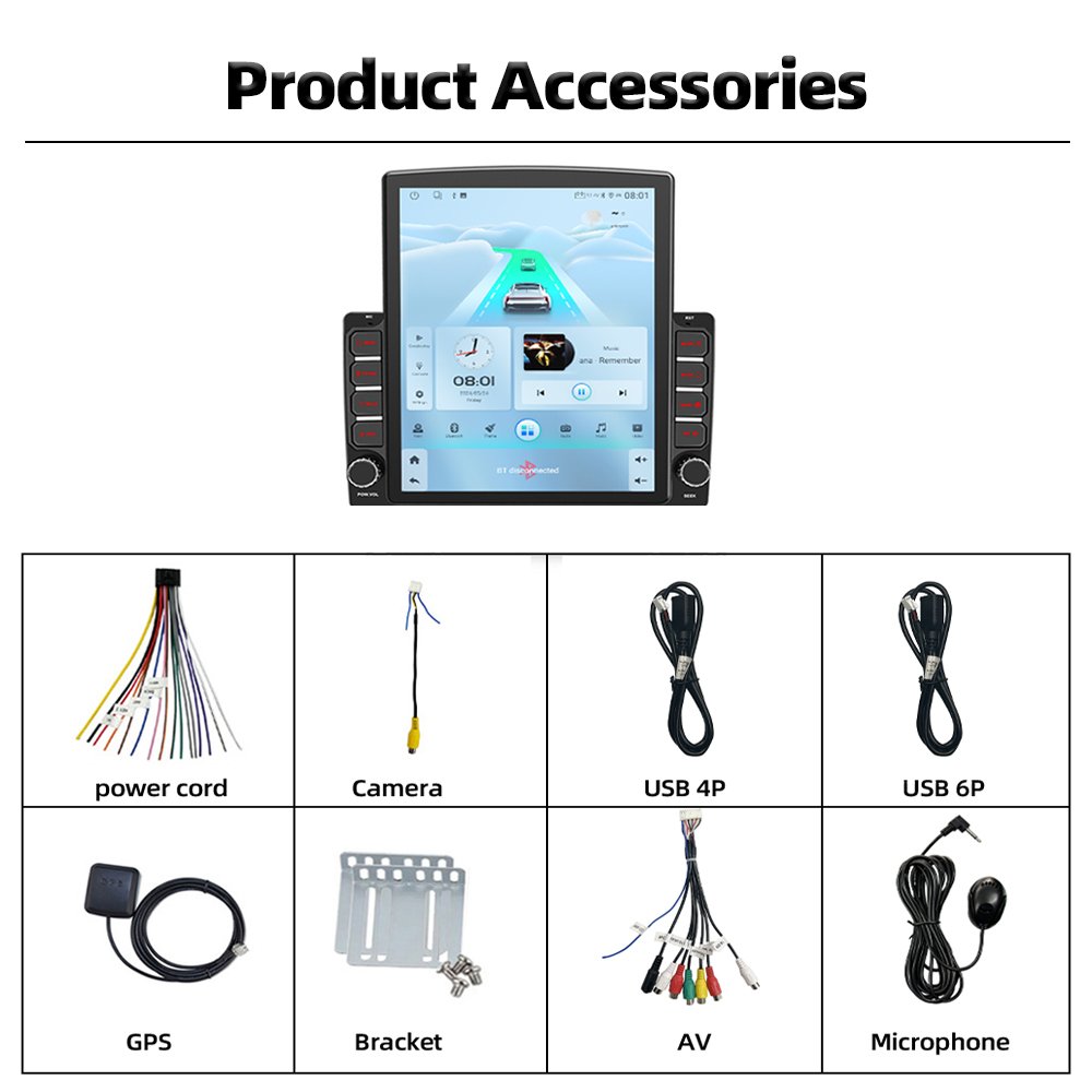 9.7" Tesla style Android Car Radio Universal Stereo 2 DIN Autoradio GPS Navigation Multimedia System