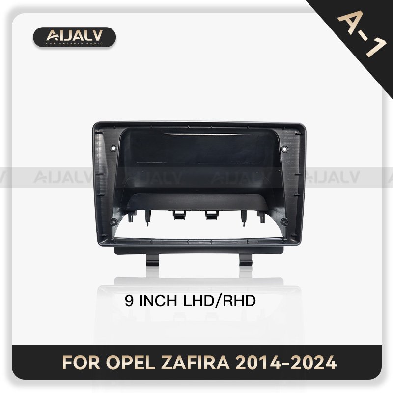 For OPEL zafira 2014-2024 Matt Black 9 Inch car DVD Stereo Frame Plate Adapter Mounting Dash Car Radio Fascia Auto Parts