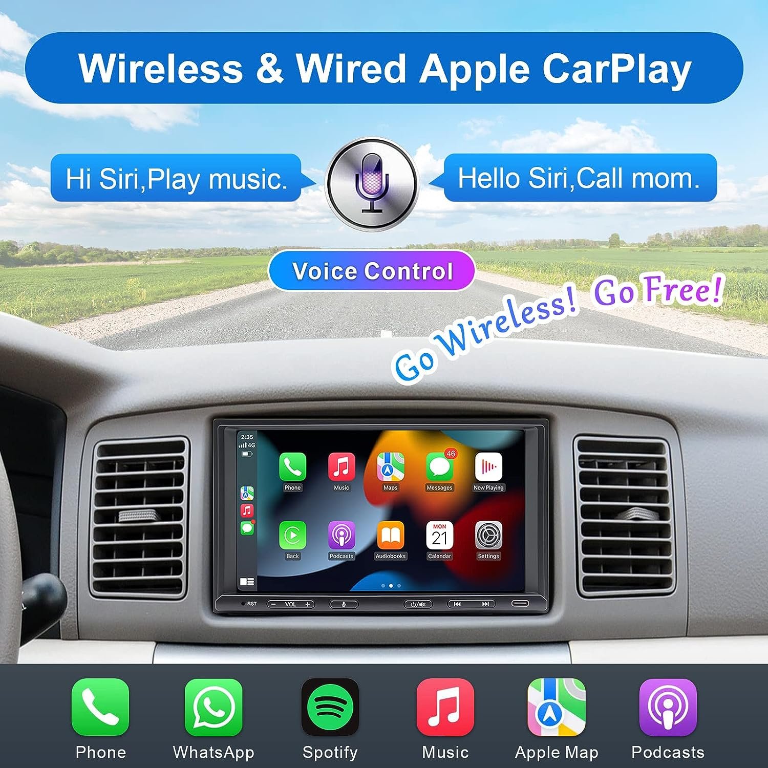supplier Hot Sale 7 Inch Touch Screen Auto Android Radio For Car Multimedia Player
