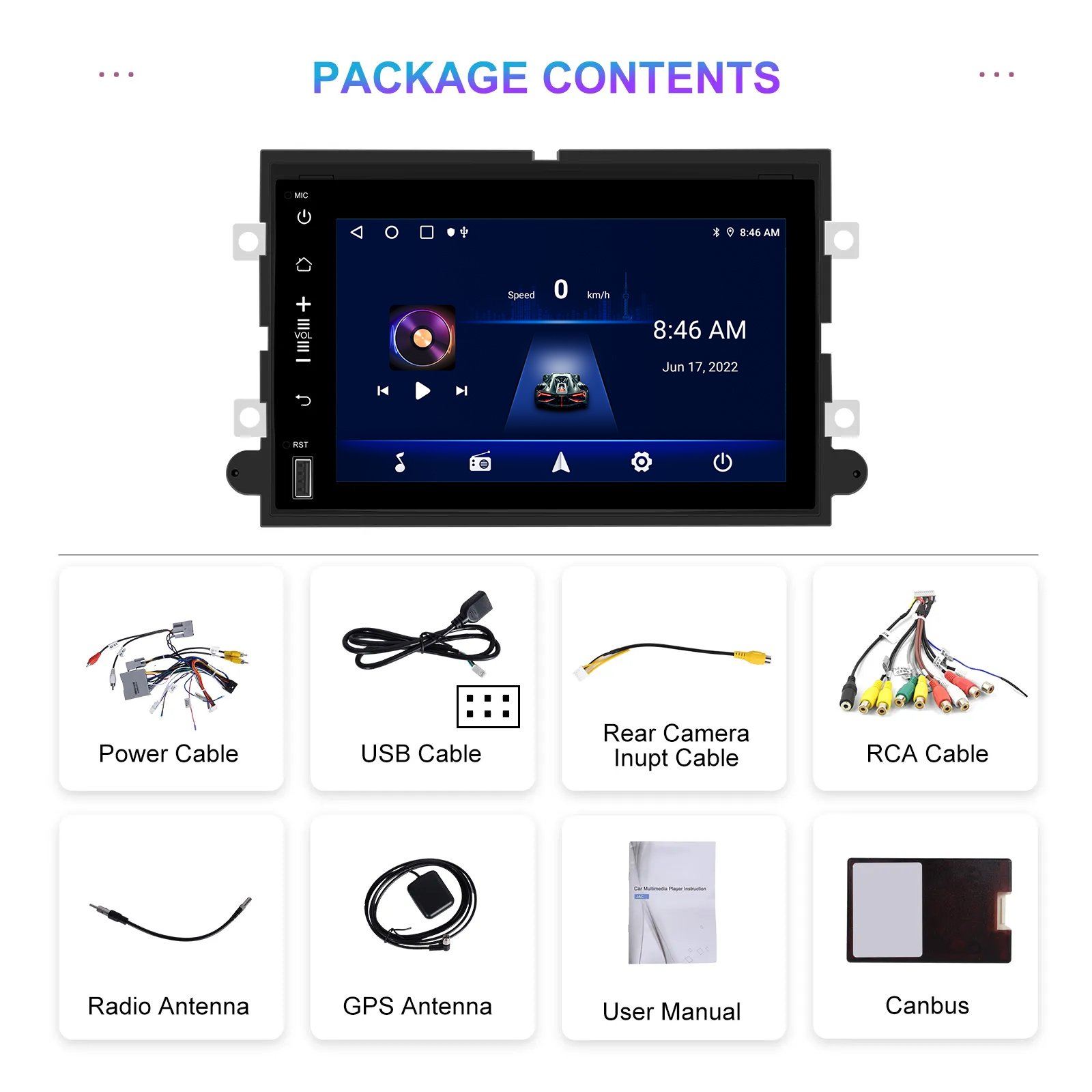 Android 13 Car Radio Autoradio 7" 2+64GB Car Stereo Carplay Android Auto GPS WiFi BT RDS For Ford F150 2004-2008