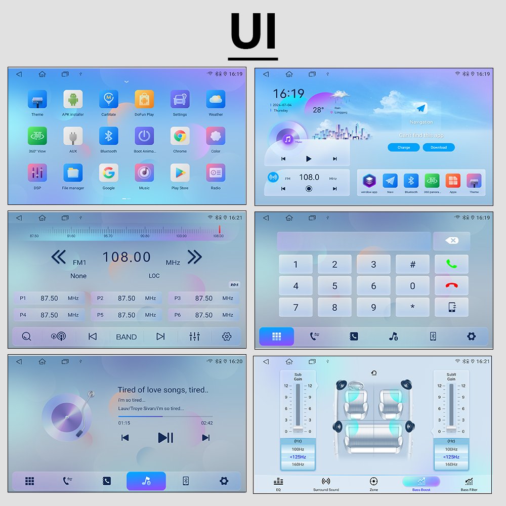 Universal Android Car Player Car Dvd Player Touch Screen Stereo 1 Din Usb Bt Wifi 11.5 Inch Audio For Universal Car Dashboard