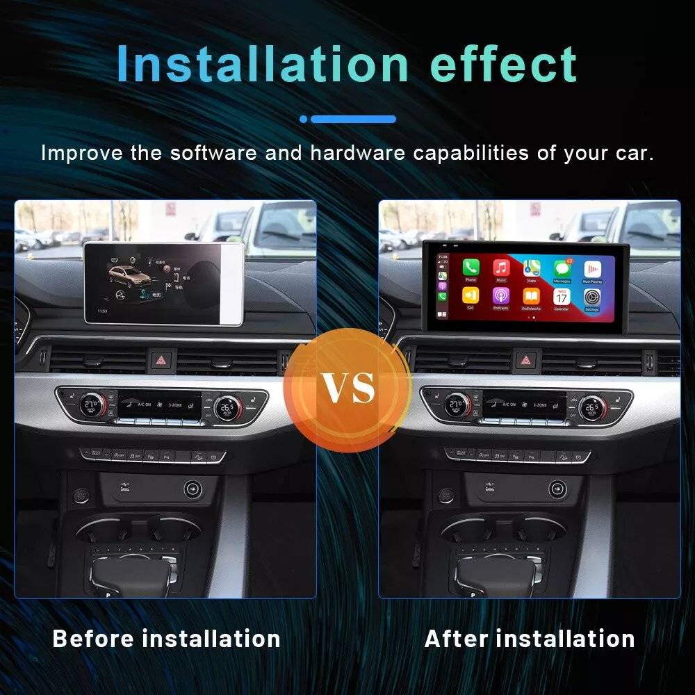 10.25inch Android 13 Car Navigation Multimedia Player for 2017-2019 Audi A4 A4L b9 B8 Wireless Radio Carplay Touchscreen