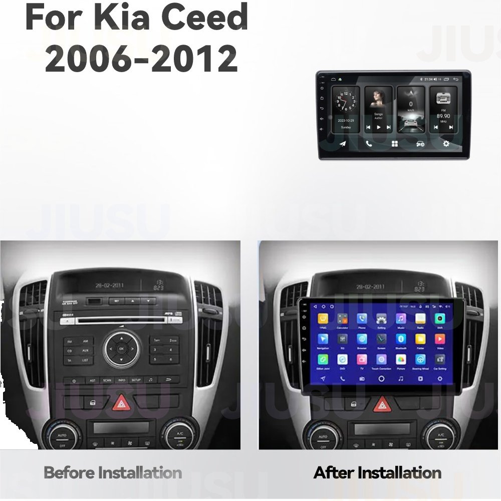 Android 12 Car Radio GPS Navigation DVD Player Stereo Multimedia Audio System for Kia Ceed 2006-2009 with Carplay DSP DAB