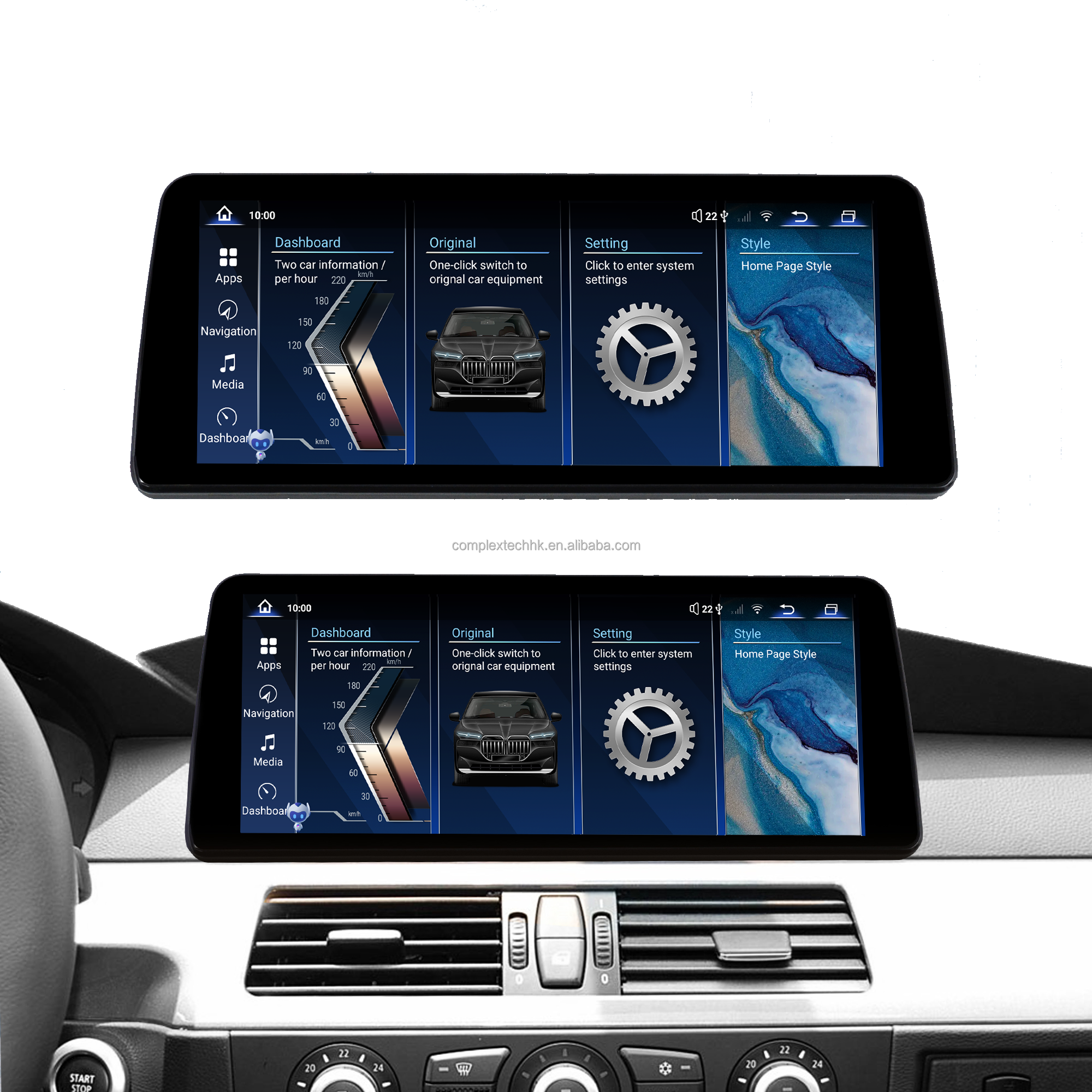 12.3" Qualcomm 668s android13 car dvd player car radio player For BMW 5 Series E60 E61 E63 E64 2005-2010 CCC system with CarPlay