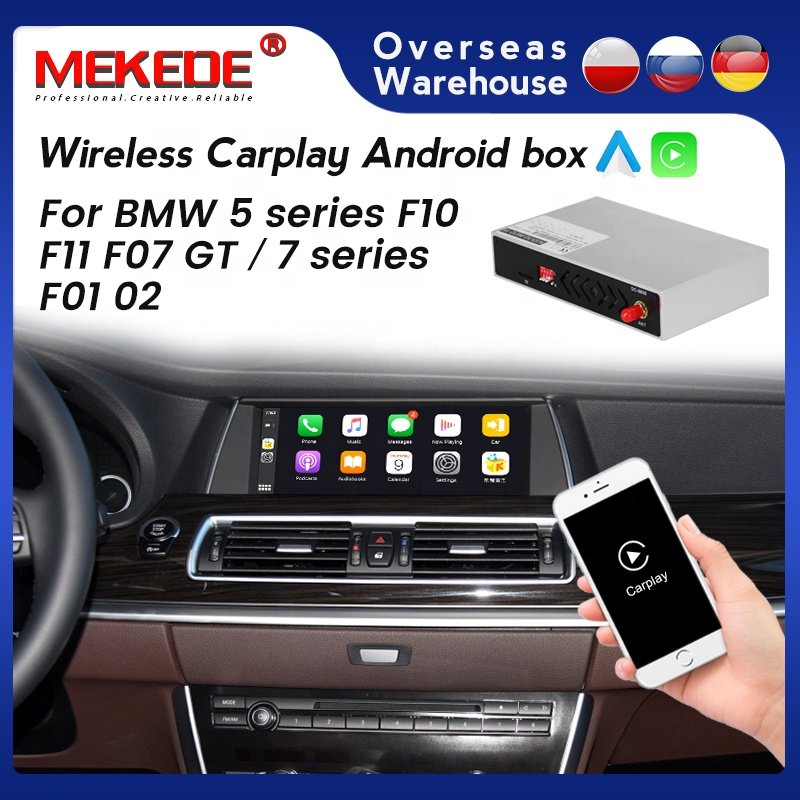 MEKEDE Wireless car-play module box For BMW f10 f11 f07 E60 X1 E84 X1 F48 ccc cic nbt evo
