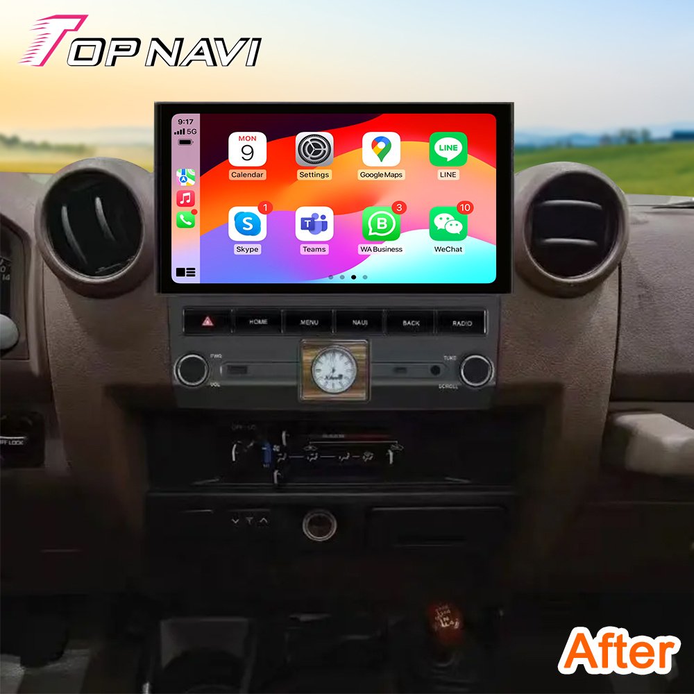 New 360 Carplay 12.3" Inch Android Car DVD Player GPS WIFI Radio For TOYOTA LAND CRUISER LC76 LC70 LC75 2005