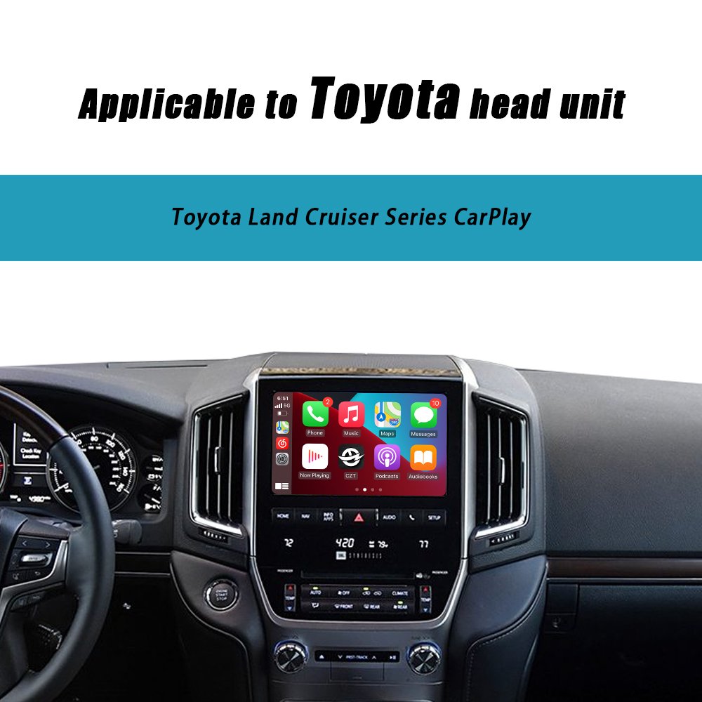 CZT-AUTO Wireless Apple Carplay Interface For Land Cruiser LC200 2015-2021Mirror Link Radio CarPlay Android Auto Navigation Plug