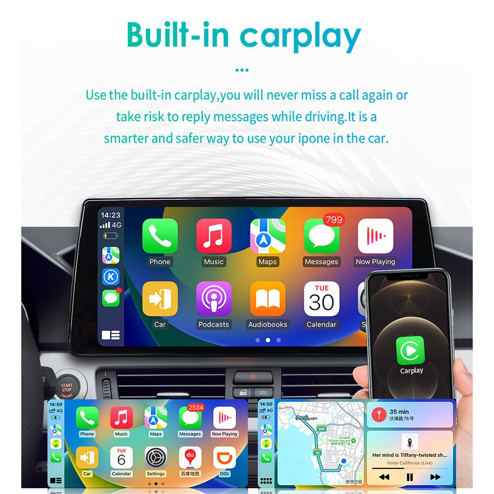 Android 12 8G+128G 10.33 Inch Screen Car Radio Player for BMW 5 Series 2005-2008 E60 E60 E61 E63 E64 Android Dashboard 4K DVR