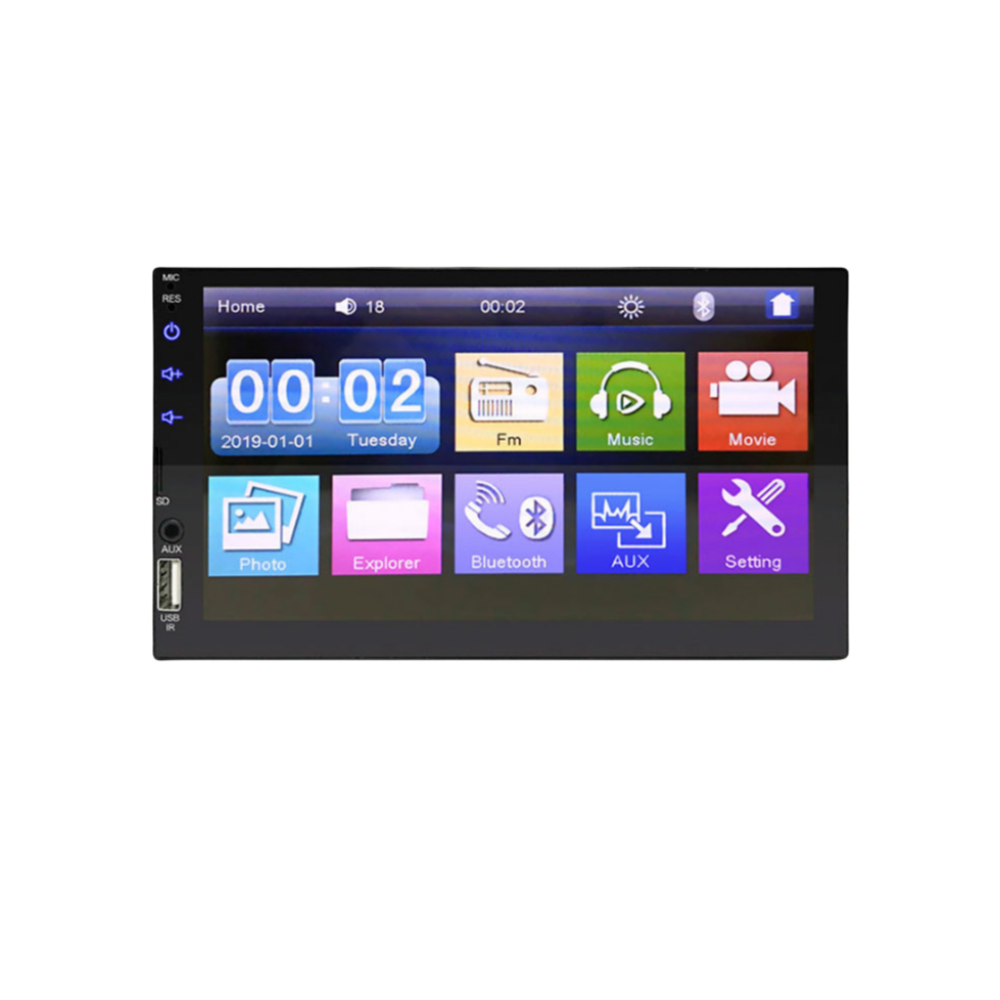 7023B 1DIN Car Audio Radio BT Bluetooth USB Video DVD Player 7 Inch Car Player
