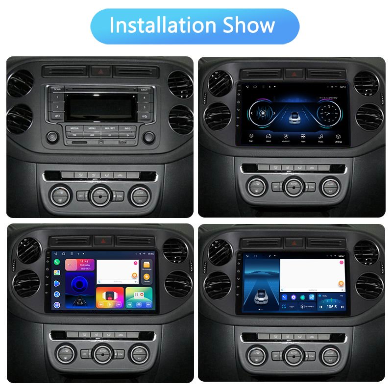 9 INCH 4/8CORE 2+32G Android GPS Navigation Car dvd player for VW tiguan 2006-2017 HD IPS Stereo Head Unit support WIFI carplay