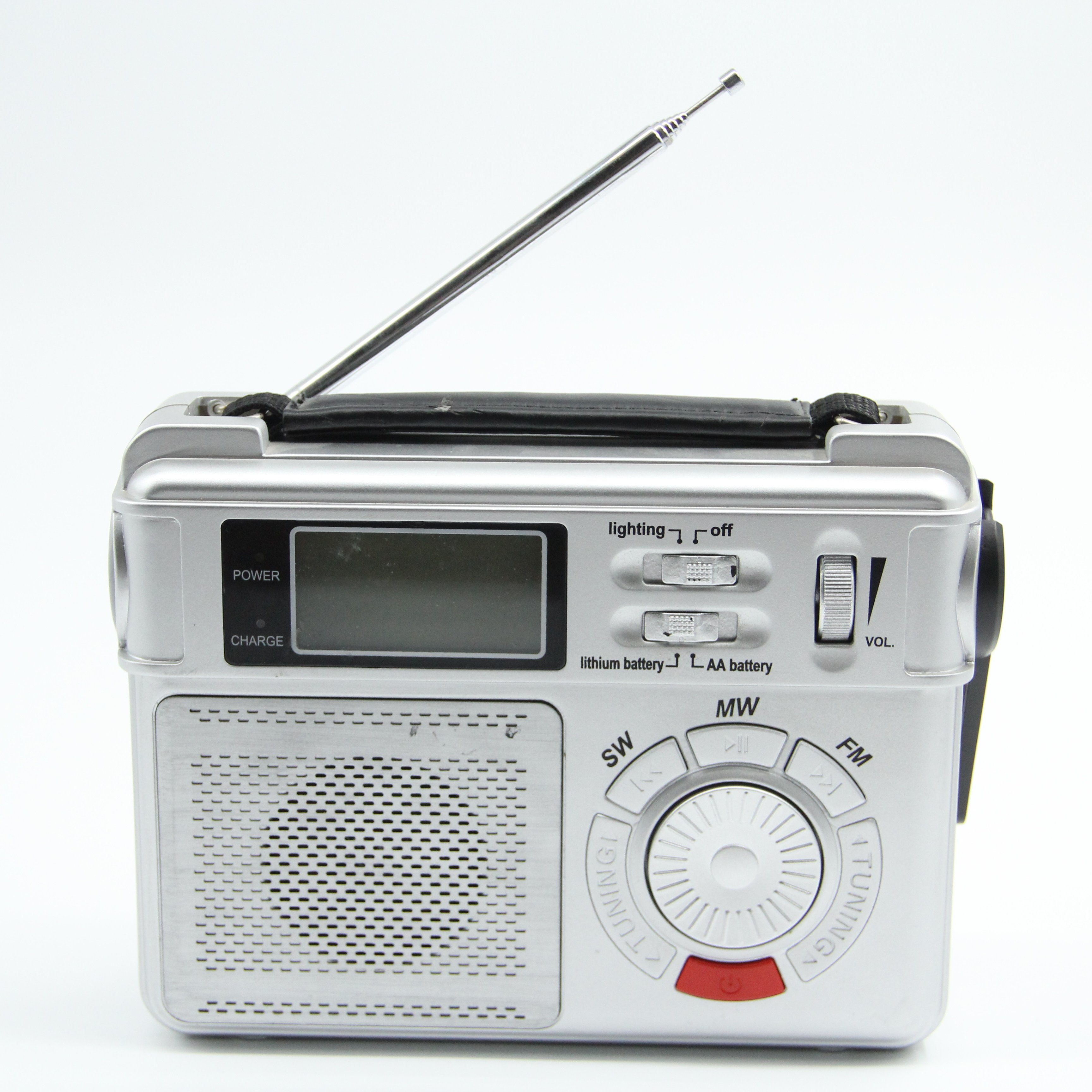 Weather Forecast AM FM Emergency Radio With Hand crank SOLAR Power Torch