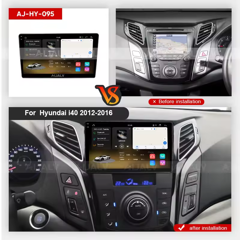 9INCH car radio fascia frame for HYUNDA I40 2011-2019 Texturing LHD/RHD DVD stereo panel ABS Plastic Dash Kit Head Unit Panel
