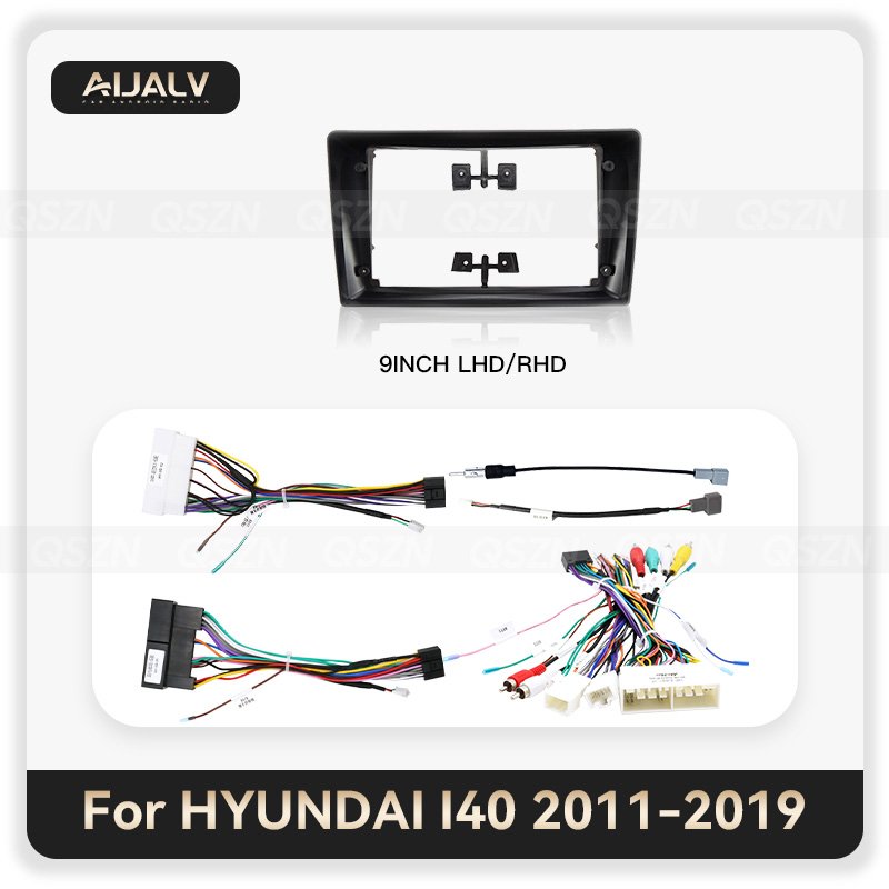 9INCH car radio fascia frame for HYUNDA I40 2011-2019 Texturing LHD/RHD DVD stereo panel ABS Plastic Dash Kit Head Unit Panel