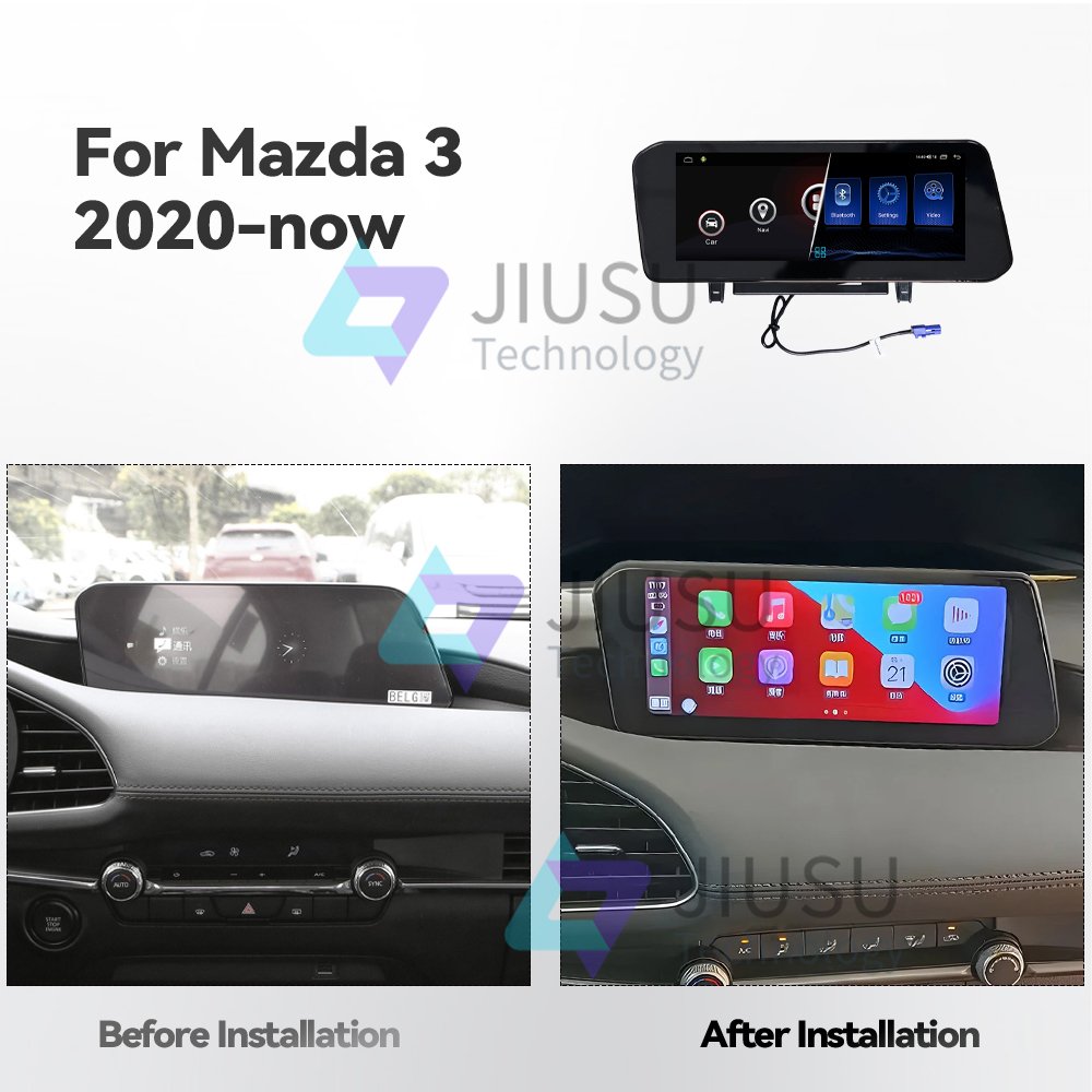 Touch Screen Android 12 Car Radio GPS Navigation DVD Player Stereo Multimedia Audio System for Mazda 3 Axela 2020-2024