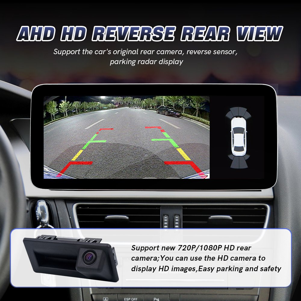 Zlh 12.3 Inch 1920*720P Android 13 Screen Car AUTO Carplay For Audi Q5 2009 2016 2017 Multimedia Radio Wifl 4G Gps Fm Bt